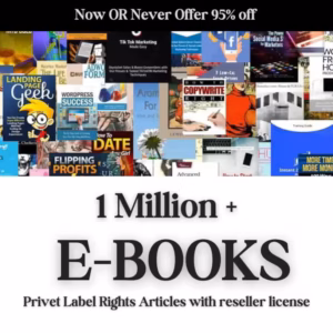 1 Million+ Ebooks + 1 Million PLR Articles Bonus with reseller rights | 1M Ebooks bundle