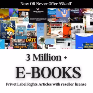 3 Million+ Ebooks + 3 Million PLR Articles Bonus with reseller rights | 3 M Ebooks bundle