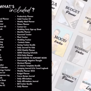 14500+ Pages PLR Canva Template Bundle, 200 Canva Templates, Planners